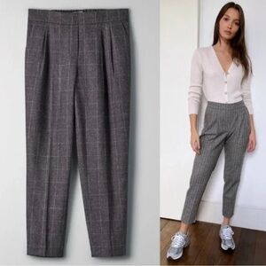 🩶Aritzia Cashmere/ Wool Plaid Trousers